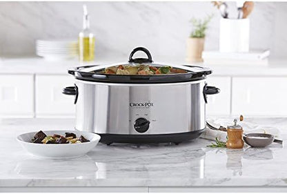 Crock-Pot 7 Quart Oval Manual Slow Cooker – Stainless Steel - 0Z3Q