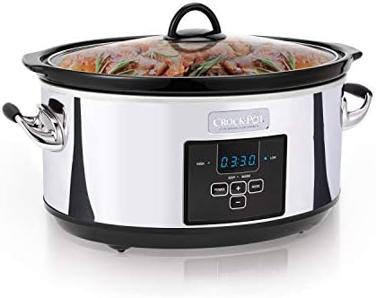 Crock-Pot 7 Quart Programmable Slow Cooker – Polished Platinum - XGR9