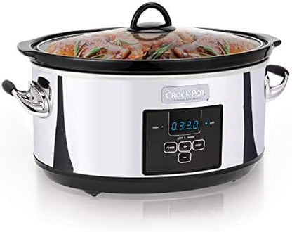 Crock-Pot 7 Quart Programmable Slow Cooker – Polished Platinum - XGR9