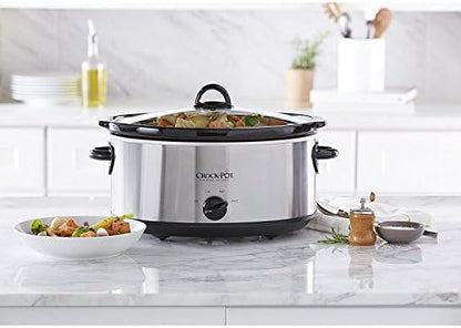 Crock-Pot 7 Quart Oval Manual Slow Cooker – Stainless Steel - 0Z3Q