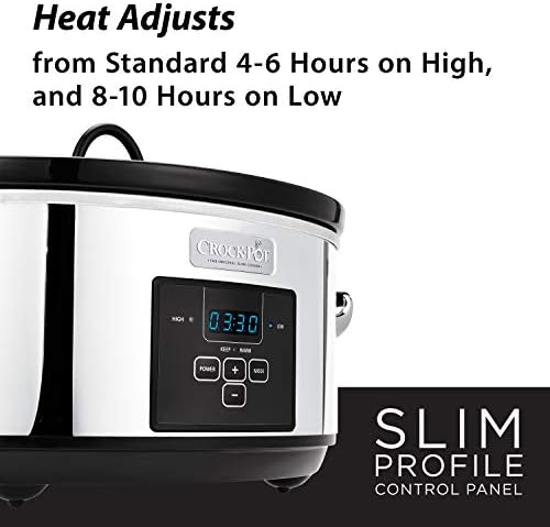Crock-Pot 7 Quart Programmable Slow Cooker – Polished Platinum - XGR9