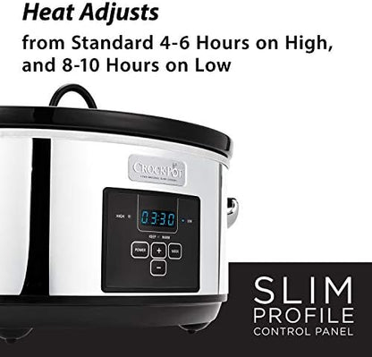Crock-Pot 7 Quart Programmable Slow Cooker – Polished Platinum - XGR9