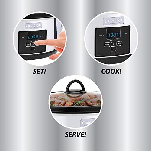 Crock-Pot 7 Quart Programmable Slow Cooker – Polished Platinum - XGR9