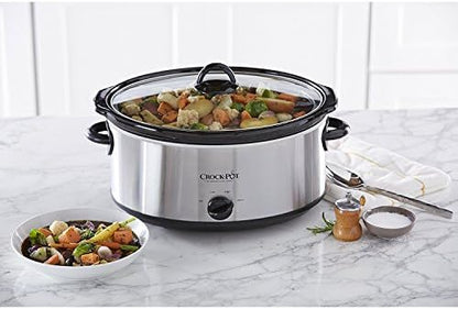 Crock-Pot 7 Quart Oval Manual Slow Cooker – Stainless Steel - 0Z3Q