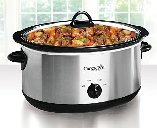 Crock-Pot 7 Quart Oval Manual Slow Cooker – Stainless Steel - 0Z3Q