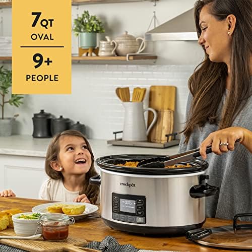 Crock-Pot 7 Quart Portable Programmable Slow Cooker with Timer - 60WI