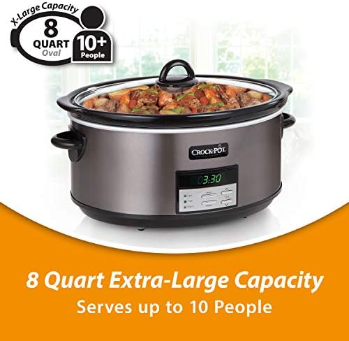 Crock-Pot 8 Quart Programmable Slow Cooker with Auto Warm - 1Q6R