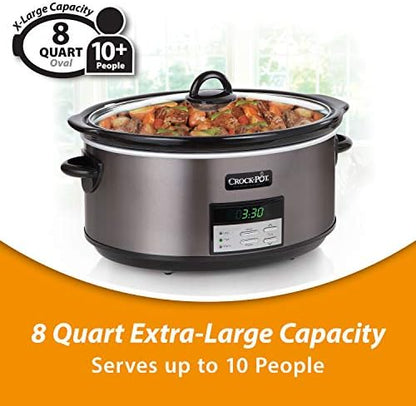 Crock-Pot 8 Quart Programmable Slow Cooker with Auto Warm - SWXD