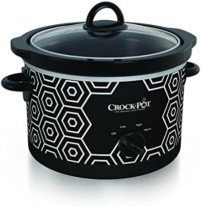 Crock-Pot 4.5 Quart Portable Slow Cooker – Black & White - I9TK