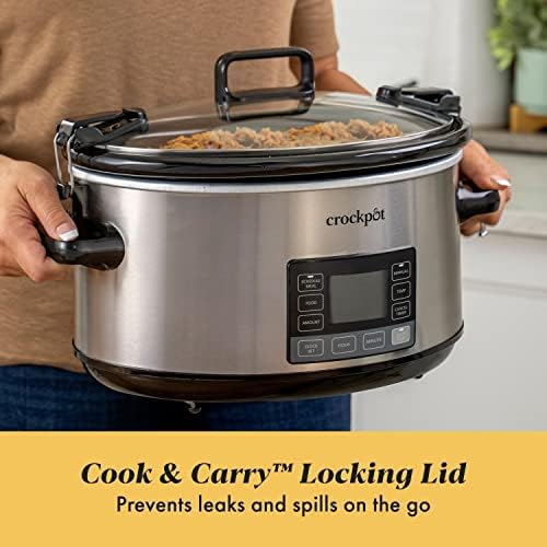 Crock-Pot 7 Quart Portable Programmable Slow Cooker with Timer - H96L