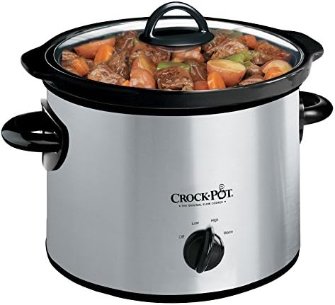 Crock-Pot 3 Quart Manual Slow Cooker – Silver - 3F4P