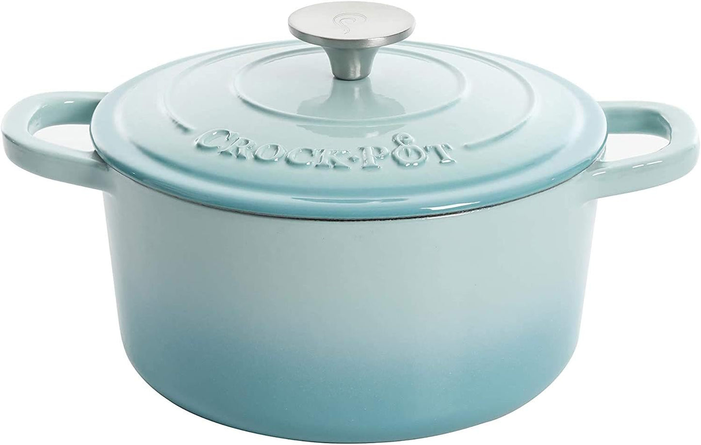 Crock-Pot 3 Quart Enameled Cast Iron Dutch Oven – Aqua - LMVO