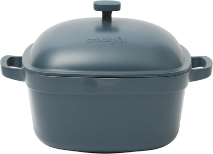 Crock-Pot 3 Quart Enameled Cast Iron Dutch Oven – Aqua - LMVO